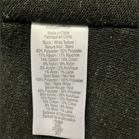 Coldwater Creek Sweater/Jacket/Cardigan, Sz. MP, Multi-Media, Red/Black - Picture 7 of 11